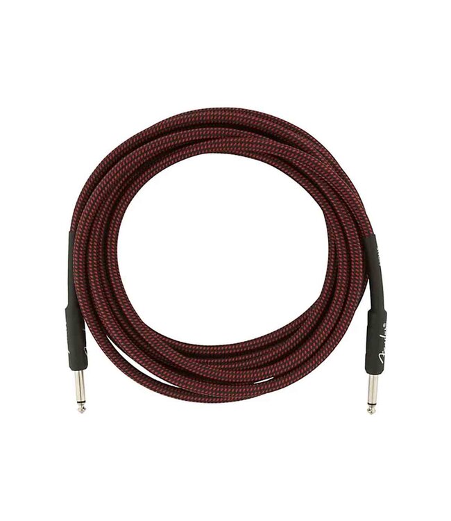 Fender Professional Series Straight to Straight Instrument Cable - 15 foot Red Tweed