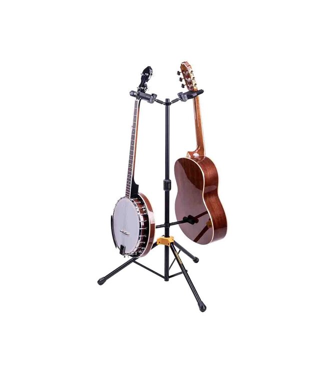 Hercules Auto Grip Double Guitar Stand with Foldable Backrest