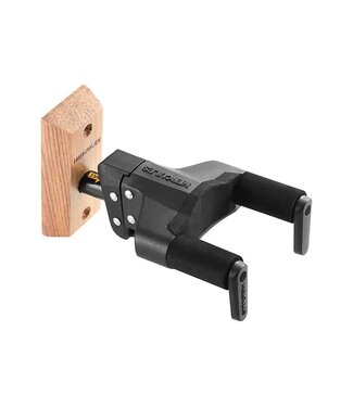 Hercules Hercules GSP38WBPLUS PLUS Series Universal AutoGrip Wood Base, Short Arm Wall Mount Guitar Hanger