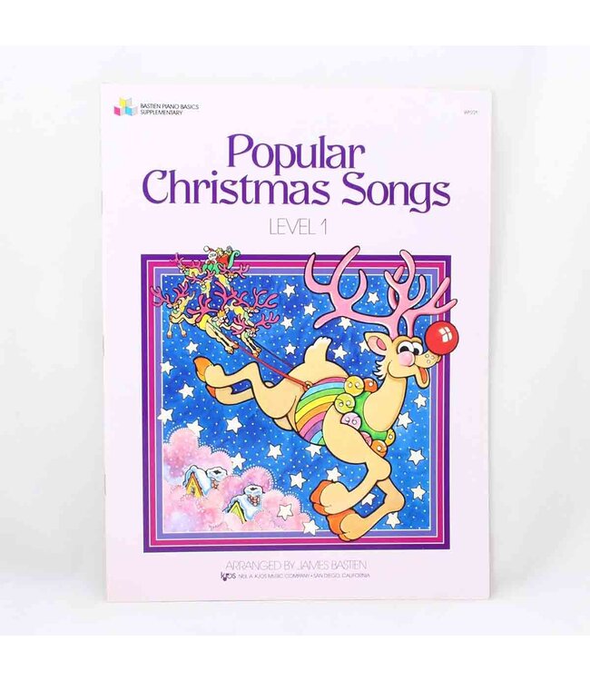 Bastien WP221 Popular Christmas Songs Piano Book - Level 1