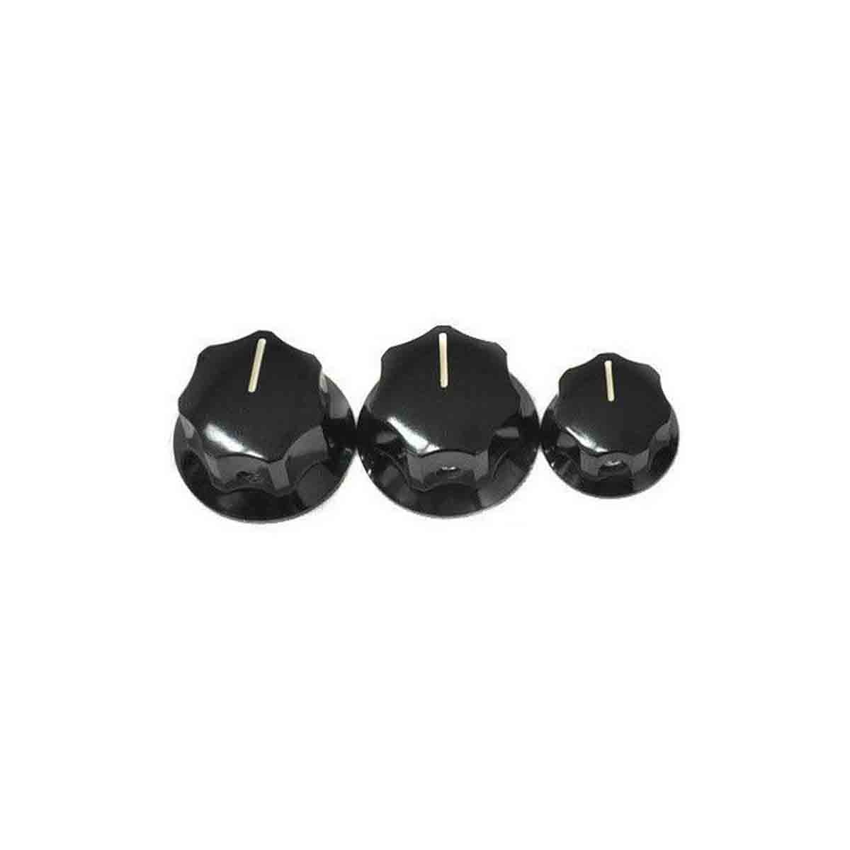 FENDER BLACK JAZZ BASS KNOB SET Roxy Music
