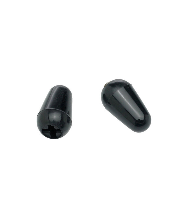 FENDER STRAT BLACK SWITCH TIPS (2 PACK)