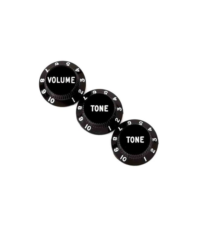 Fender Stratocaster Replacement Knobs - Black