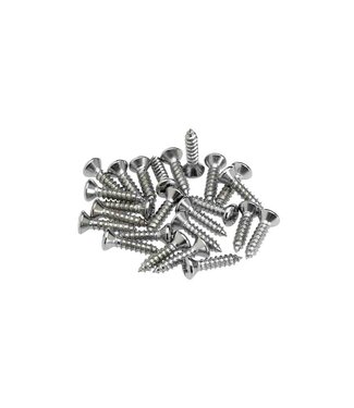 Fender Fender Chrome Pickguard Control Plate Mounting Screws (24 Pack)