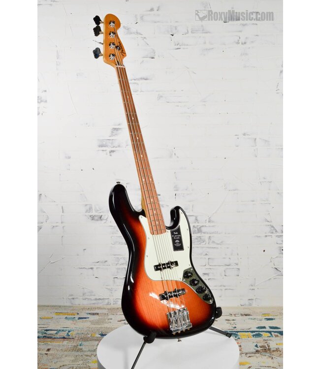 Used Player Plus Active Jazz Bass Guitar - 3-Tone Sunburst