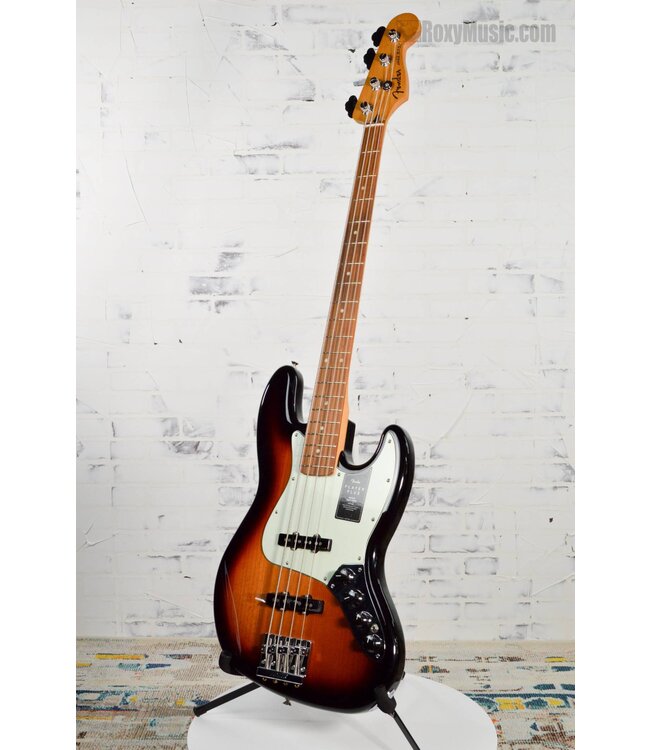 Used Player Plus Active Jazz Bass Guitar - 3-Tone Sunburst
