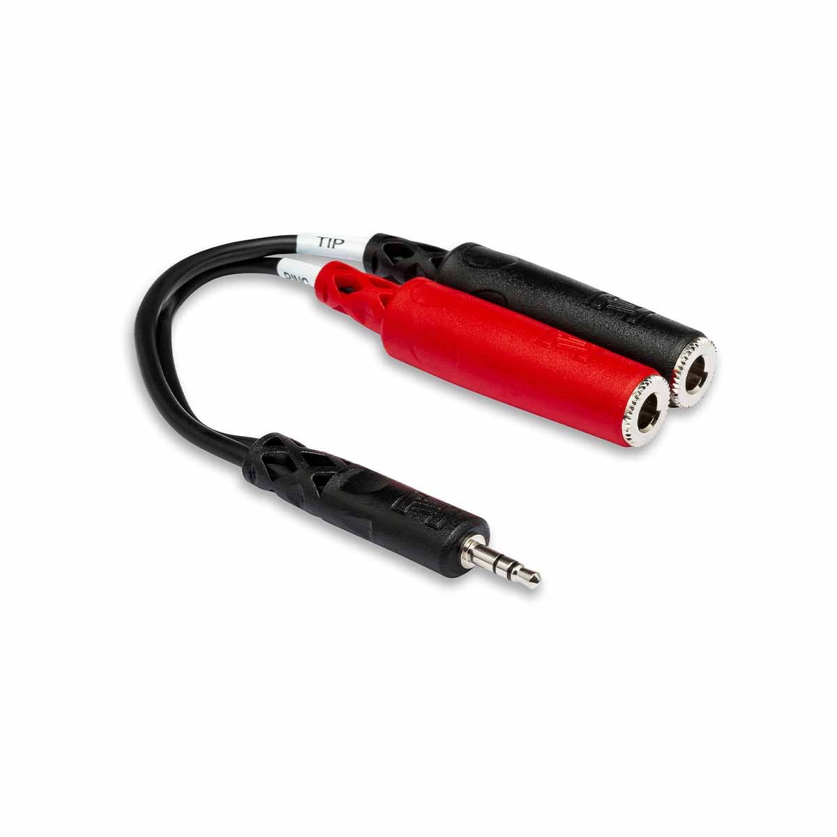 Hosa 10' Stereo Breakout Cable 3.5mm TRS to Dual RCA CMR-210 Hosa RCA Cable This cable is designed to connect a digital audio player or similar device to a stereo system. It