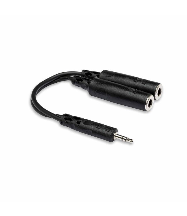 Hosa Y Cable 3.5MM TRS To Dual 1/4" TRSF Adaptor Headphone Splitter YMP233