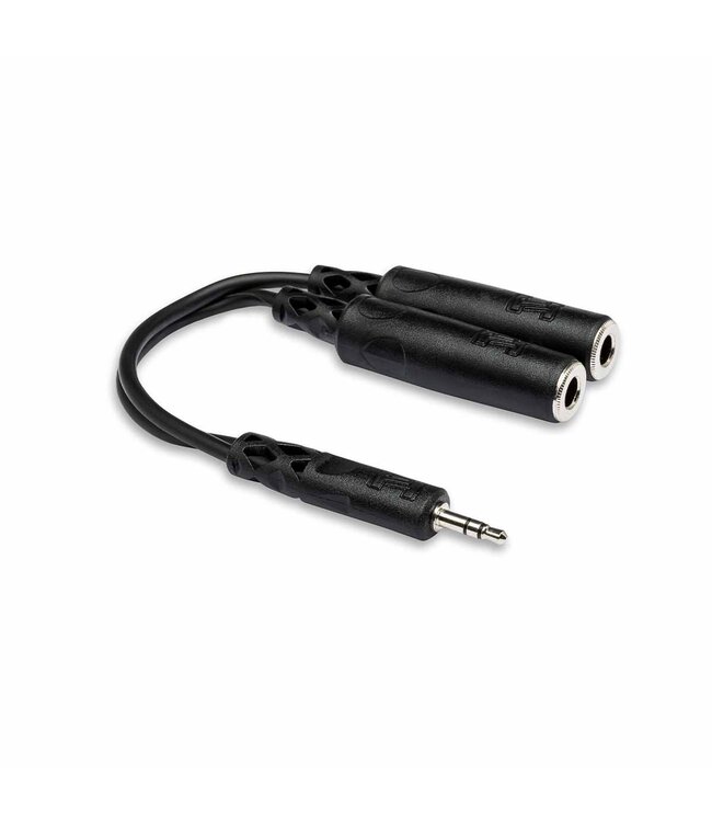 Hosa Y Cable 3.5MM TRS To Dual 1/4" TRSF Adaptor