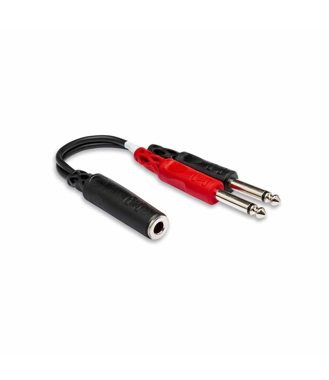 Hosa 1/4" TRS F to 1/4" TS Stereo Breakout Cable - YPP136