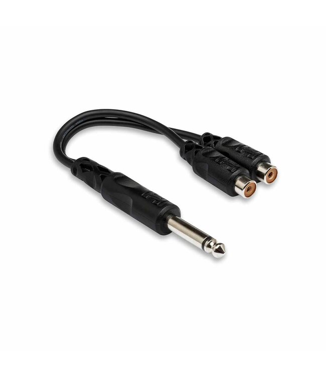 Hosa 1/4" TS to RCA F Y Cable