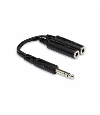 Hosa Hosa  Y Cable 1/4" TRSM to Dual 1/4" TRSF Adaptor