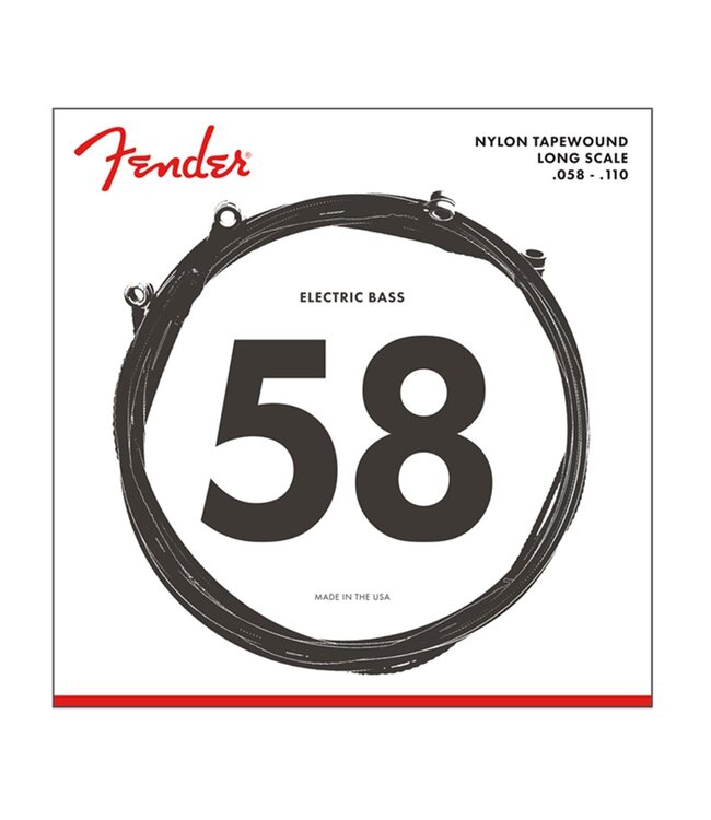 Fender 9120M Nylon Tapewound Bass Guitar Strings - .058-.110 Medium