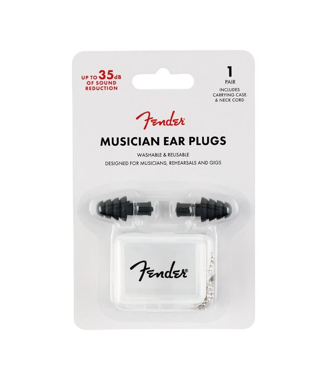 Fender Musician Series Black Ear Plugs With Case