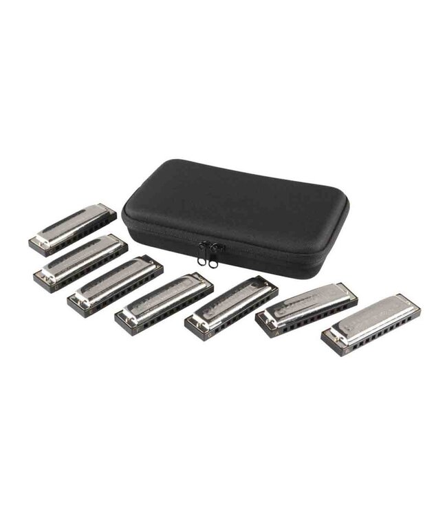 HOHNER BLUES BAND 7 PIECE HARMONICA SET