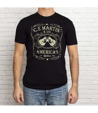 Martin MARTIN DUAL GUITAR T-SHIRT - BLACK 2XL