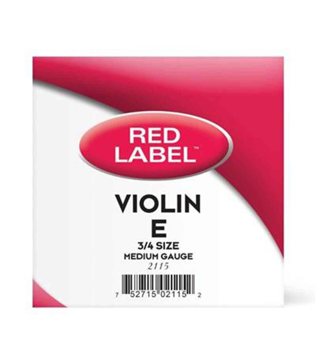 Super Sensitive 2115 Red Label Violin E String - 3/4 Size Medium Gauge