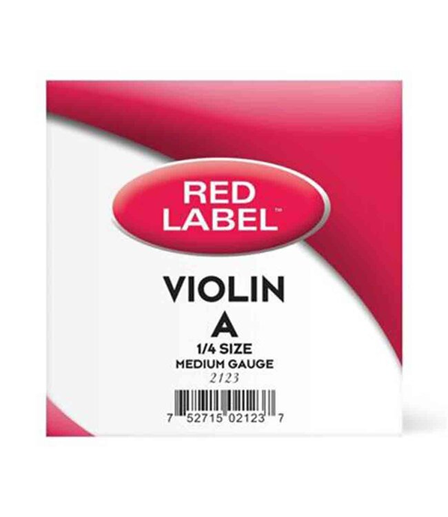 SUPER SENSITIVE 2123 RED LABEL VIOLIN A STRING - 1/4 SIZE MEDIUM GAUGE