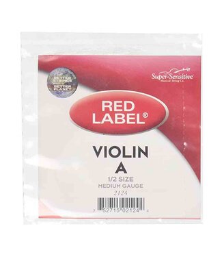 Super Sensitive Red Label Violin A String 1/2 Size Medium Gauge