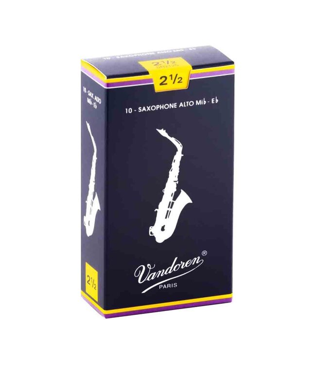 Vandoren Alto Saxophone Reeds - 2.5 (10-Pack)
