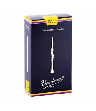 Vandoren Bb Clarinet Reeds 3.5 Strength 10 Pack