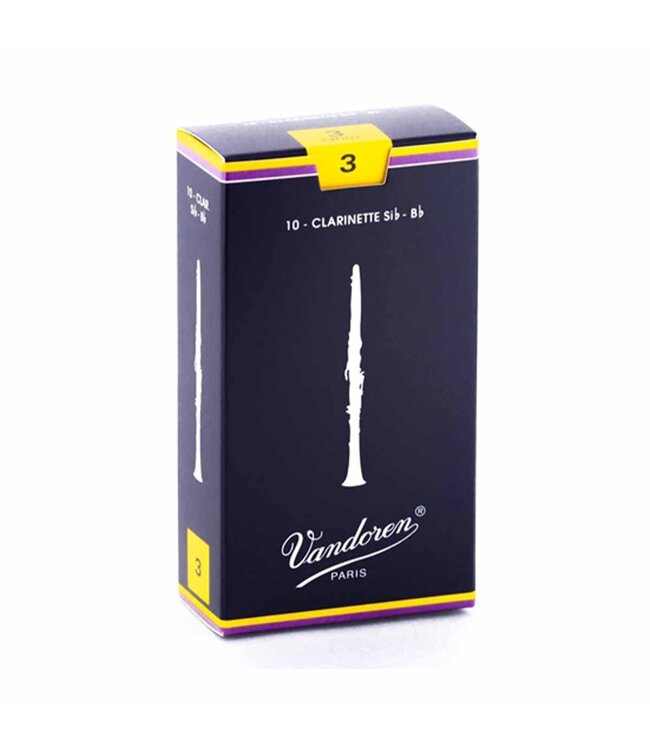 VANDOREN Bb CLARINET REEDS - 3 (10 PACK)