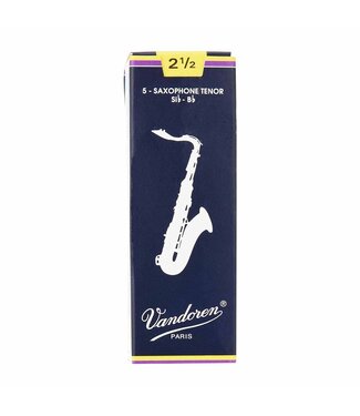 Vandoren Tenor Saxophone Reeds 2.5 Strength 5 Pack
