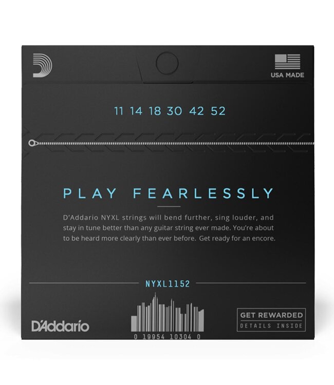 D'Addario NYXL1152 NYXL Nickel Wound Electric Guitar Strings - .011-.052 Medium Top/Heavy Bottom