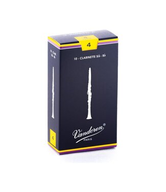Vandoren Bb Clarinet Reeds 4.0 Strength 10 Pack