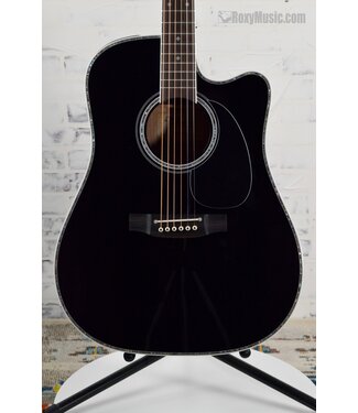 Takamine EF341DX Dreadnought Cutaway Acoustic-Electric Guitar - Black