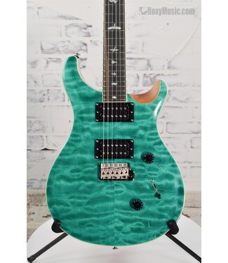 PRS SE CUSTOM 24 QUILTED CARVED TOP ELECTRIC GUITAR - TURQUOISE