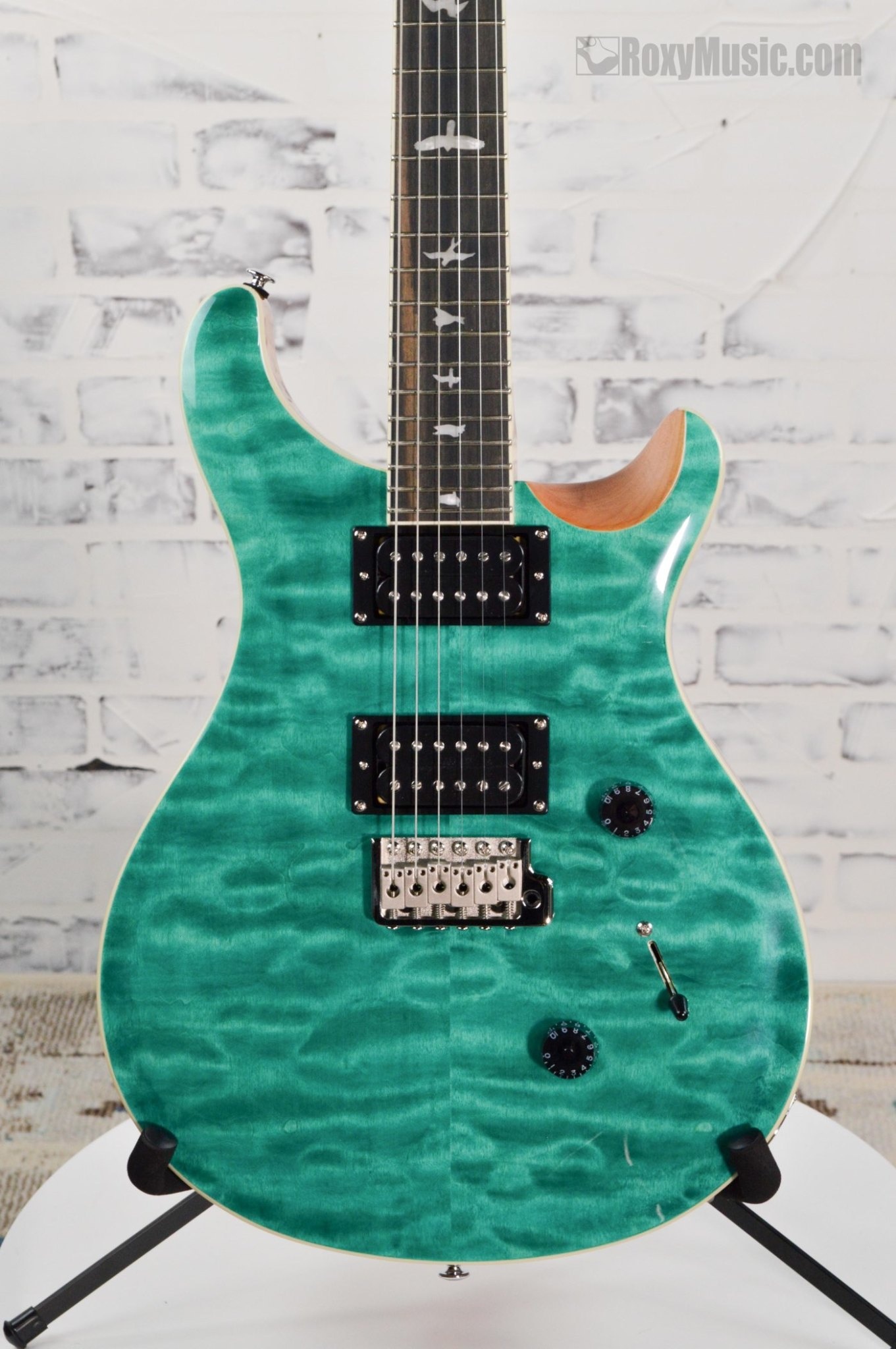 SE CUSTOM 24 QUILTED CARVED TOP ELECTRIC GUITAR - TURQUOISE