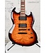 ESP LTD Viper 256 Dark Brown Sunburst Maple Quilt Top HH JTBFB Electric Guitar