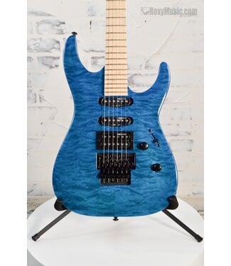 ESP LTD ESP LTD MH-203 QUILTED MAPLE TOP ELECTRIC GUITAR WITH FLOYD ROSE - SEE THRU BLUE
