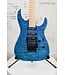 ESP LTD MH-203 QUILTED MAPLE TOP ELECTRIC GUITAR WITH FLOYD ROSE - SEE THRU BLUE