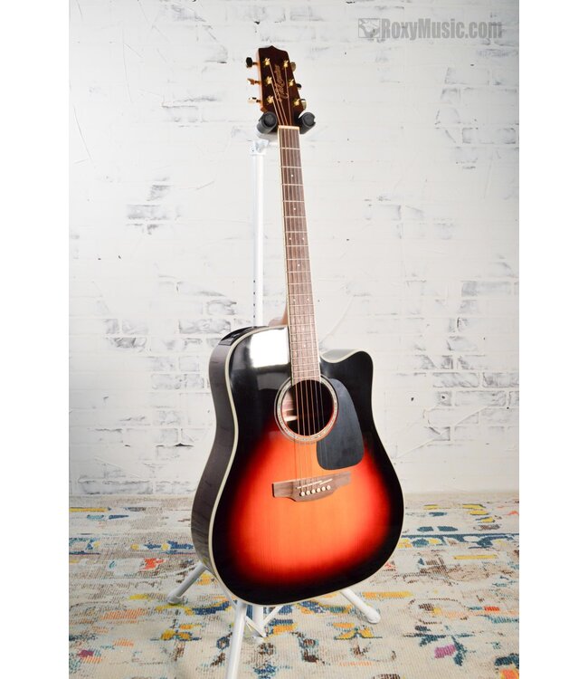 GD51 Cutaway Brown Sunburst Acoustic Electric Dreadnaught Guitar SS Top BW B&S