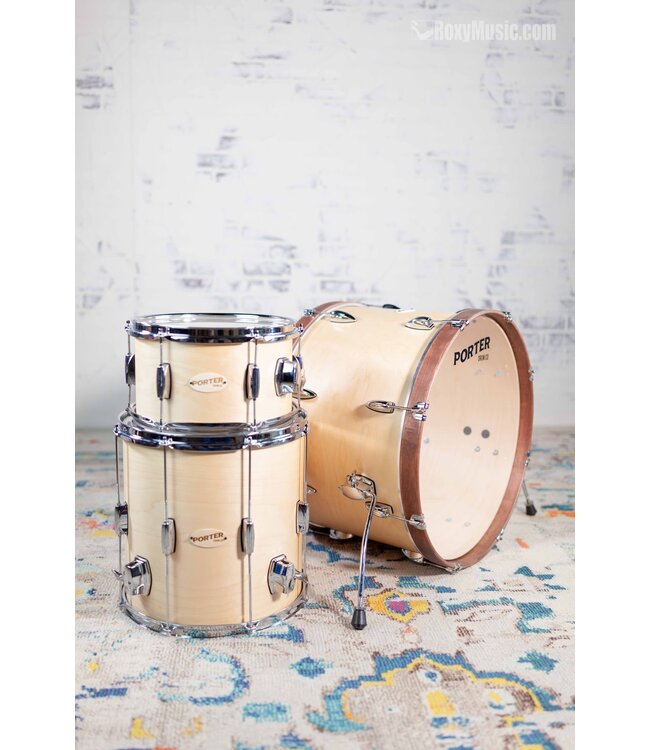 Porter Drum Co Quick-Hitter 3-Piece Shell Pack - Natural Maple and Poplar