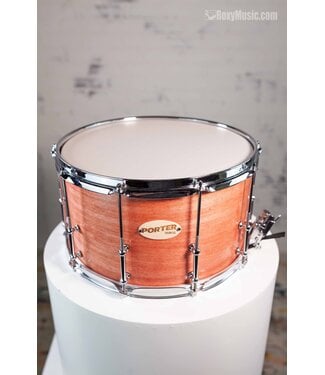 PORTER DRUM CO Porter Snare Drum  Maple 6 Ply 8" X 14" Cabernet Stain