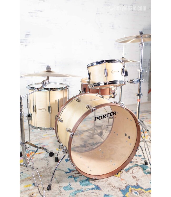 Porter Drum Co Quick-Hitter 3-Piece Shell Pack - Natural Maple and Poplar