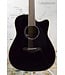 Yamaha FGX830CBL Dreadnought Cutaway Acoustic Electric Guitar - Black