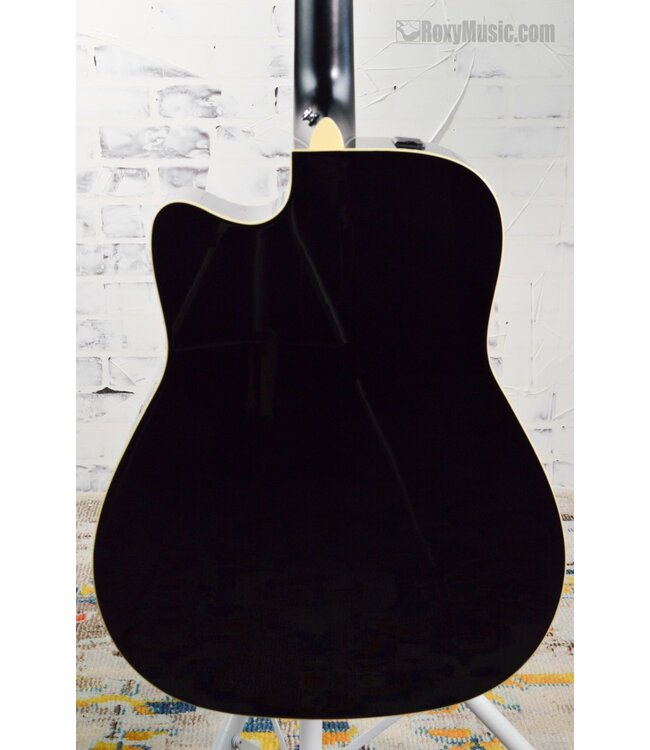 Yamaha FGX830CBL Cutaway Dreadnought Acoustic Electric Guitar - Black