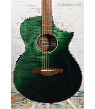 Ibanez AEWC32FM Acoustic-Electric Guitar - Green Sunset Fade