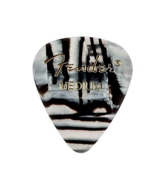 Fender Fender 351 Shape Premium Celluloid Picks  - 12 Pack Zebra Moto Medium