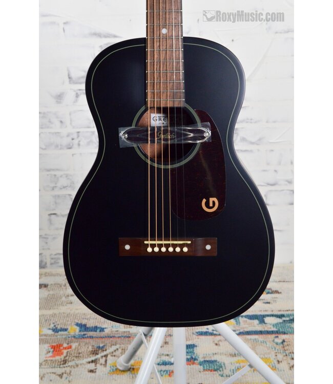 Jim Dandy Deltoluxe Parlor Acoustic-Electric Guitar - Black