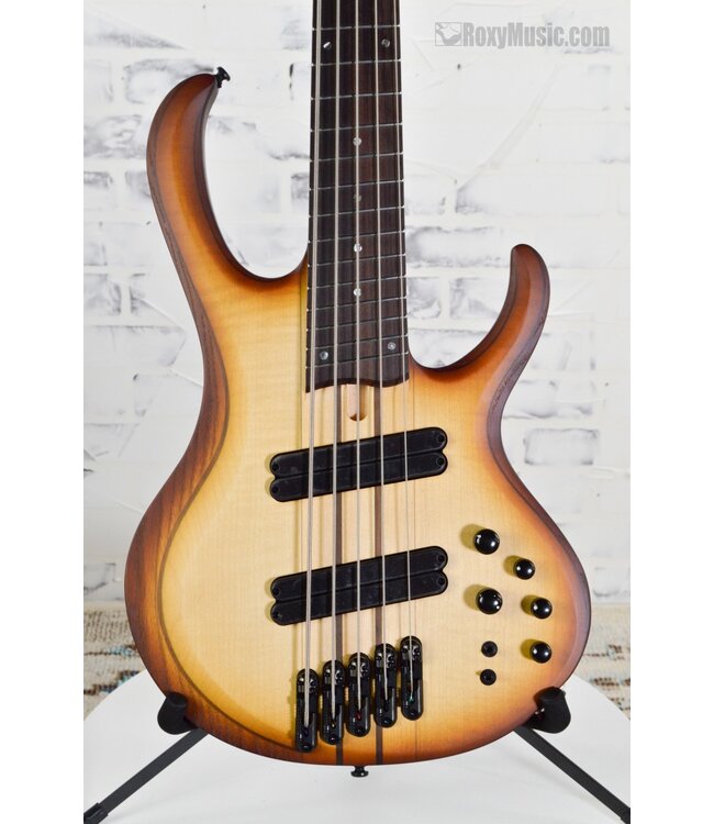 Ibanez BTB Workshop Multi-Scale 5-String Bass – Natural Browned Burst Flat