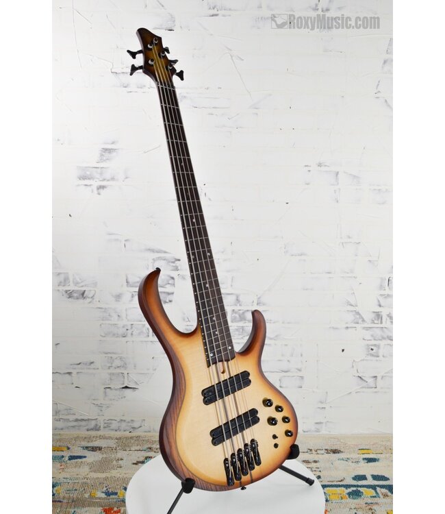 Ibanez BTB Workshop Multi-Scale 5-String Bass – Natural Browned Burst Flat