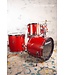 Ludwig Accent 5-piece Complete Drum Set with 22 inch Bass Drum and Wuhan Cymbals - Red Sparkle