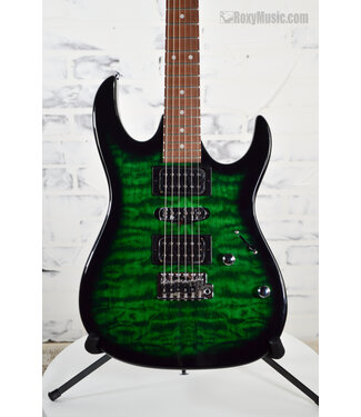 Ibanez Gio GRX70QA Electric Guitar - Transparent Emerald Burst