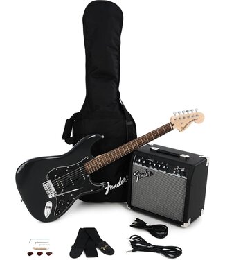 Squier Affinity Stratocaster HSS  Electric Guitar Pack - Charcoal Frost Metallic