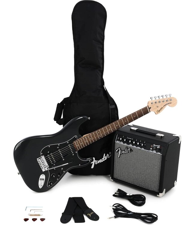 Affinity Stratocaster HSS  Electric Guitar Pack - Charcoal Frost Metallic